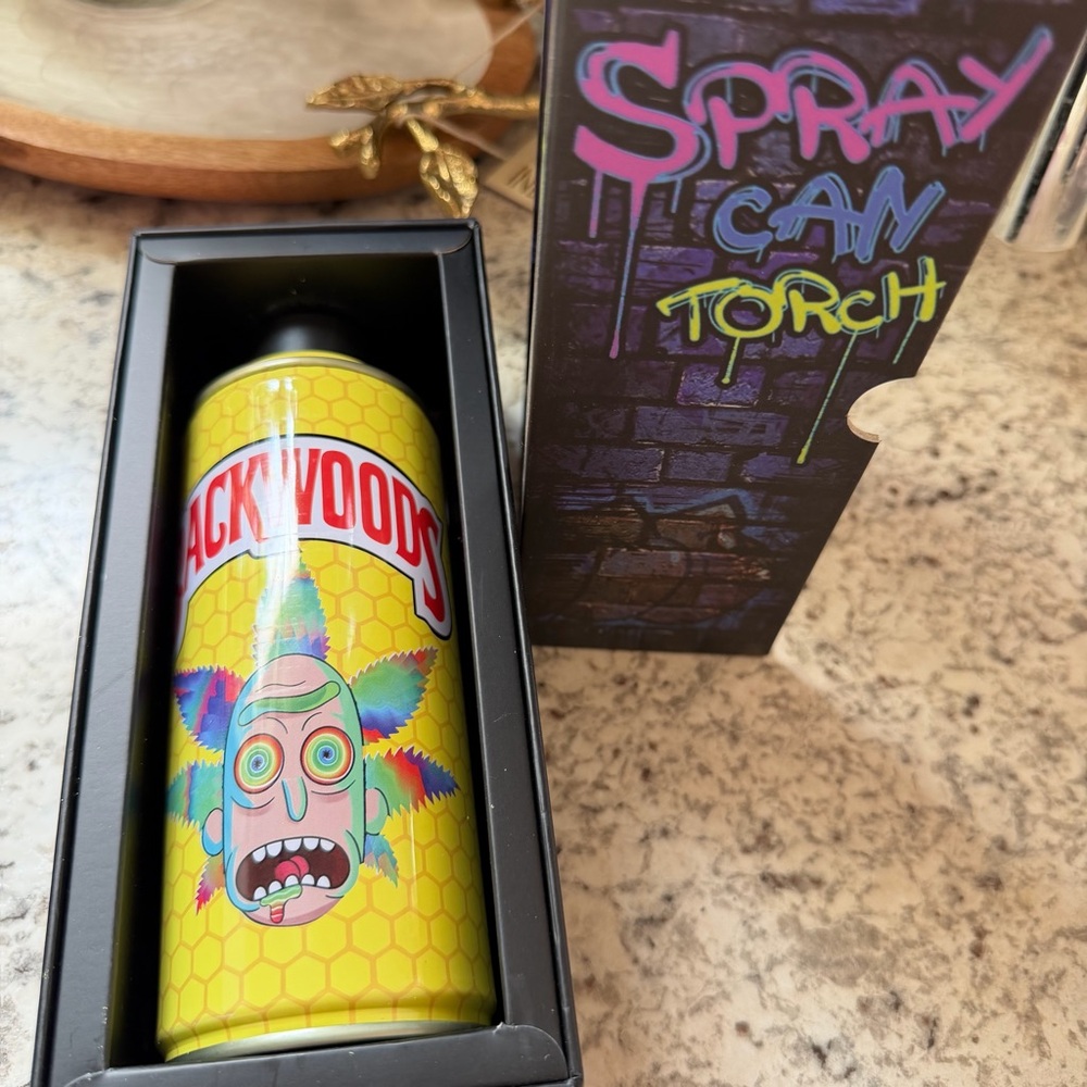 Rick & Morty BackWoods Yellow Spray Can Torch New in Box